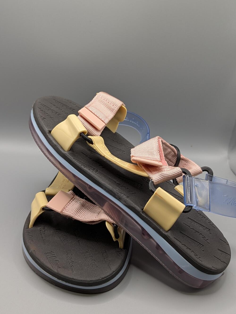 Melissa x Rider Sandals Womens Size 9 Pink Strappy Jelly Ankle Strap Comfort